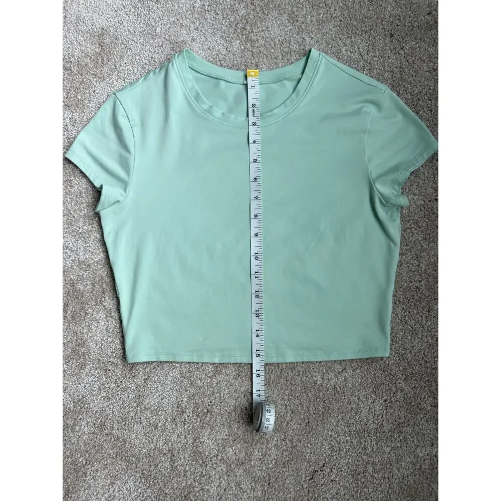 ALO Yoga Alosoft Crop Finesse Short Sleeve Top M - Picture 4 of 6